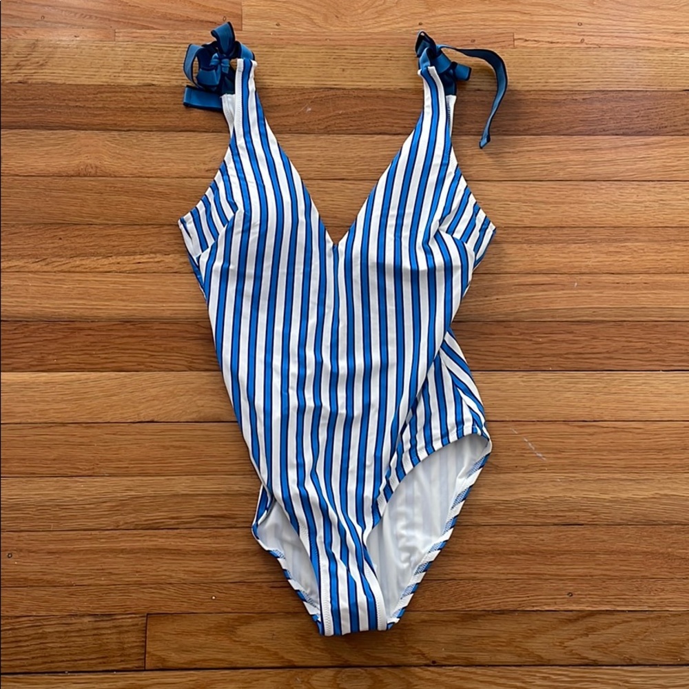J. Crew striped bathing suit
